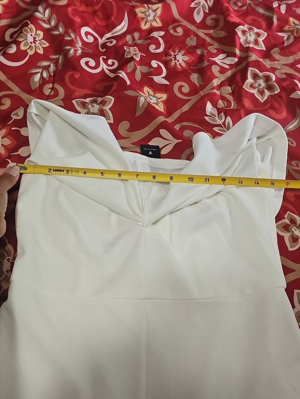 Lulu's White Strapless Ruffled Romper (D) - Picture 4 of 7